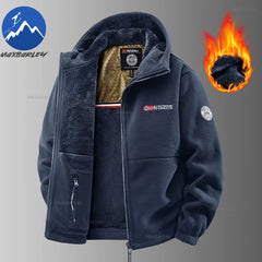 Maxbarley Men’s Winter Fleece Sportswear Set – Warm Retro Jacket & Pants Tracksuit