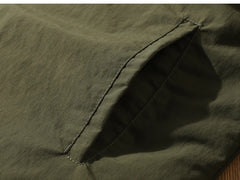 Retro Men's Cotton Jacket – Button-Up Waterproof Workwear Coat for Stylish Layering