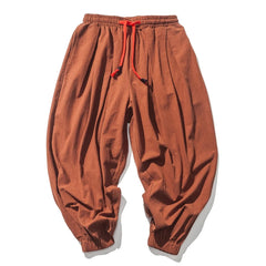 Men’s Oversized Cotton-Linen Harem Pants