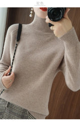 2025 Women’s Turtleneck Knit Sweater – Thick Warm Autumn/Winter Pullover