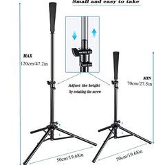 Adjustable Baseball Batting Tee – Portable Foldable Training Stand