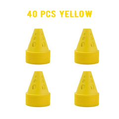 20/40/60PCS Colorful Windproof Training Marker Cones – Soccer, Skating & Multi-Sport Equipment