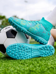 Men’s High-Top Soccer Shoes – Turf Training Anti-Slip Cleats