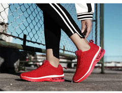 Red Air Running Sneakers – Ultra-Light Breathable Trail Shoes (Up to Size 47)