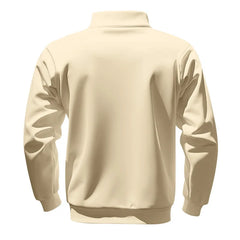 Men’s Heavy Fleece Half-Zip Stand Collar Sweater