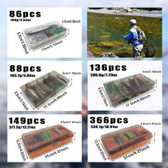 Multi-Lure Fishing Kit with Tackle Box – 86 to 366pcs