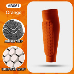 1PC Football Shin Guard Sleeve – Compression Calf Sock with Honeycomb Pads