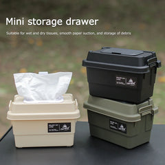 Outdoor Tissue & Storage Box – 1.1L Portable Napkin Holder Organizer for Camping & Picnic