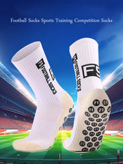 4 Pairs FS Mid-Tube Football Socks – Non-Slip & Breathable