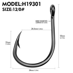10Pcs High Carbon Steel Barbed Fishhooks