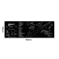 Gun Cleaning Rubber Mat — 3D Firearm Bench Mat / Mouse Pad (AR15 AK47 Glock 1911 etc.)