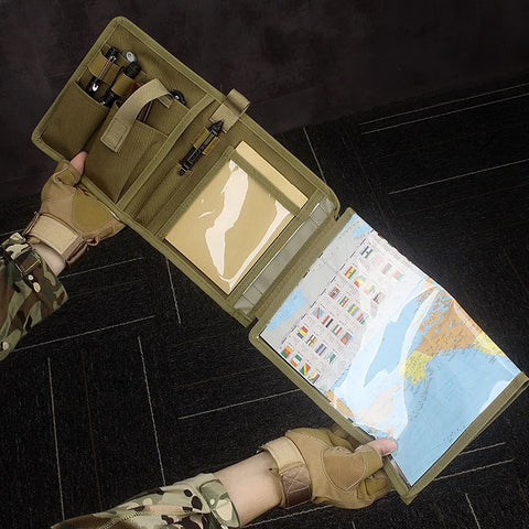 Tactical Map Storage Bag – Foldable Utility EDC Tool Pouch with Hook & Loop