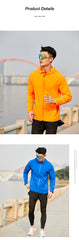 Reflective Quick-Dry Hooded Running Jacket – Lightweight Sun Protection Coat