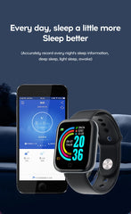 Y68 Smart Watch – Heart Rate, Oxygen & Blood Pressure Monitor for iOS & Android