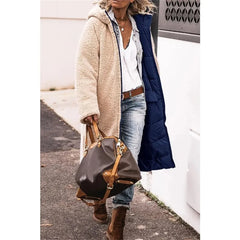 Women’s Winter Hooded Quilted Puffer Jacket – Reversible