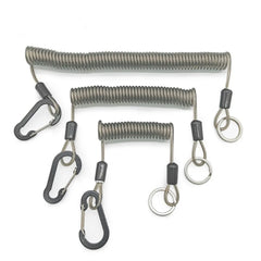 Elastic Coil Fishing Safety Lanyard – Lockable Heavy-Duty Stretch Rope
