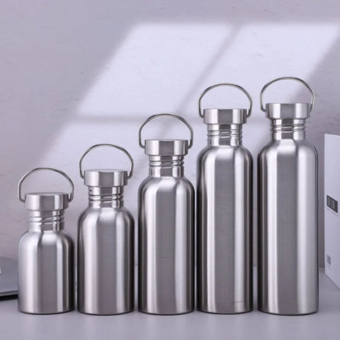 Stainless Steel Water Bottle – 500/750/1000ml Sports Flask