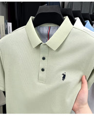 Men’s Luxury Cotton Polo – Pony Embroidery Short Sleeve