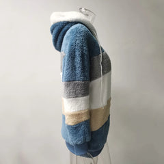Women’s Oversized Plush Hooded Jacket