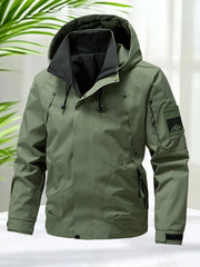 Men’s Waterproof Softshell Hooded Jacket – Outdoor Windbreaker