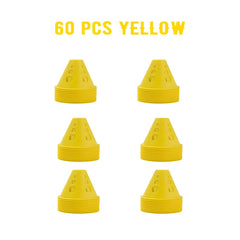 20/40/60PCS Colorful Windproof Training Marker Cones – Soccer, Skating & Multi-Sport Equipment