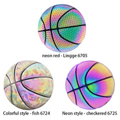 Luminous Holographic Glow Basketball
