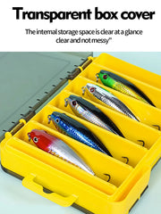 10-Cell Double-Sided Fishing Tackle Box – Durable Bait & Tool Organizer