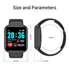 Y68 Smart Watch – Heart Rate, Oxygen & Blood Pressure Monitor for iOS & Android