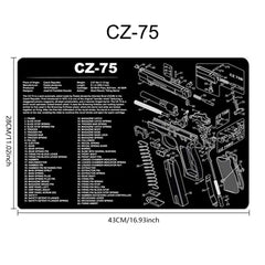 Gun Cleaning Rubber Mat — 3D Firearm Bench Mat / Mouse Pad (AR15 AK47 Glock 1911 etc.)