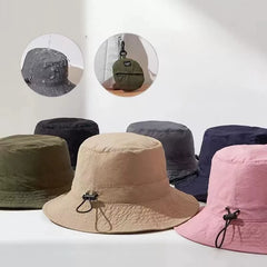 Waterproof Sun Protection Bucket Hat – Outdoor Fishing & Hiking UV-Proof Cap with Storage Bag