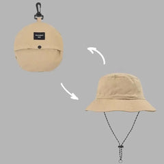 Waterproof Sun Protection Bucket Hat – Outdoor Fishing & Hiking UV-Proof Cap with Storage Bag