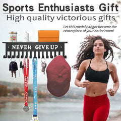 Sports Medal Display Rack – Metal Hanger for Ribbons & Medals