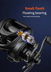 ThunderHawk 7.0:1 Baitcasting Reel – Ultralight, 4.5kg Drag, 5+1 Bearings, Saltwater Ready