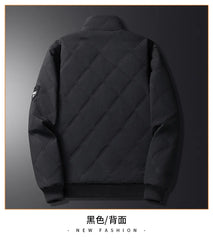 Men’s Thick Warm Winter Parka – Cotton Padded Casual Stand Collar Jacket