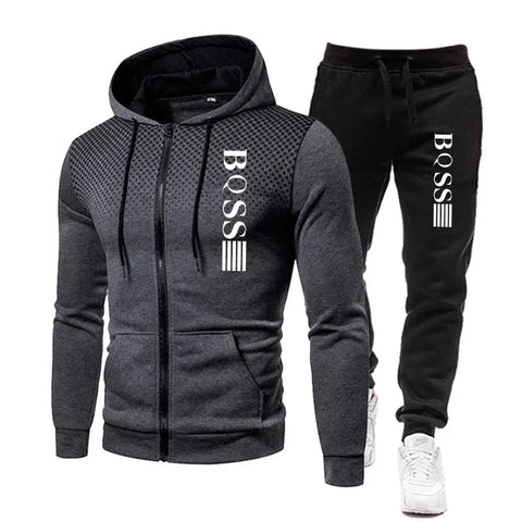 Men’s Fashion Print Tracksuit – Hoodie & Sweatpants Set