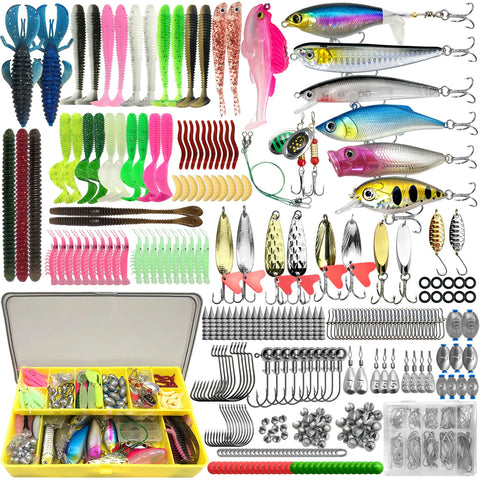 Multi-Lure Fishing Kit with Tackle Box – 83 to 409pcs