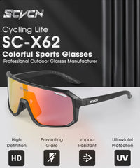 SCVCN Cycling Glasses Bike Mountain Bicycle Hiking Camping Golf UV400 Sunglasses Sport Protection Glasses for Men Women Baseball