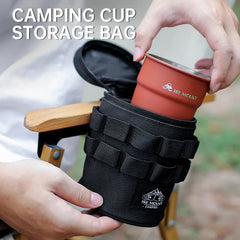 Outdoor Tactical Water Cup Storage Bag – 600D Oxford Cloth Travel Organizer