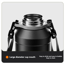 2L Stainless Steel Insulated Thermos Bottle – Hot & Cold Drink Vacuum Flask