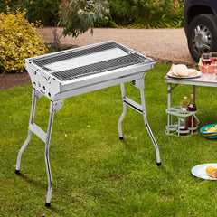 Portable Stainless Steel Foldable Charcoal BBQ Grill – Multi-Function Outdoor Camping & Picnic Barbecue