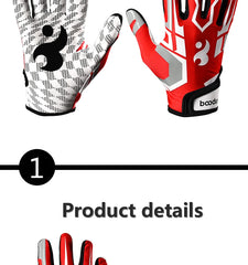 Padded Football Gloves – Adhesive Grip for Indoor & Outdoor Sports