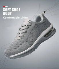 Red Air Running Sneakers – Ultra-Light Breathable Trail Shoes (Up to Size 47)