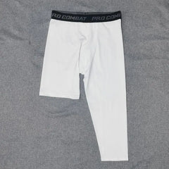 Men’s One-Leg Basketball Compression Tights – Athletic Base Layer Pants