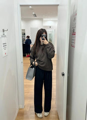 Women’s Classic Letter Sweatshirt – Casual Loose O-Neck Pullover Hoodie