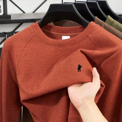 Luxury Embroidered Men’s Round-Neck Pullover