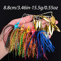 10-Pcs Bass Spinner & Chatter Bait Kit