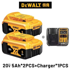 DeWALT 20V MAX Battery Pack – 2Ah/5Ah/6Ah + Charger (Compatible with FlexVolt & DCB Series)
