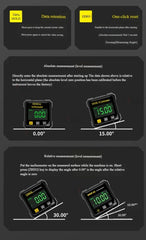 360° Digital Angle Gauge & Magnetic Level
