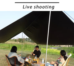 Black Coated Camping Tarp – 99% UV Block Waterproof Sun Shelter Canopy