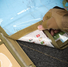Tactical Map Storage Bag – Foldable Utility EDC Tool Pouch with Hook & Loop